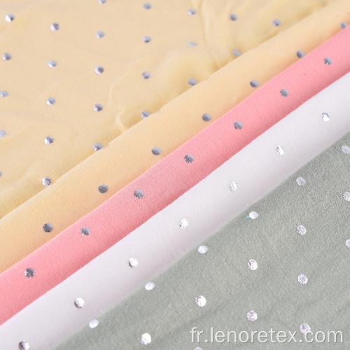 Tissu de jersey à pois imprimé en papier tricoté